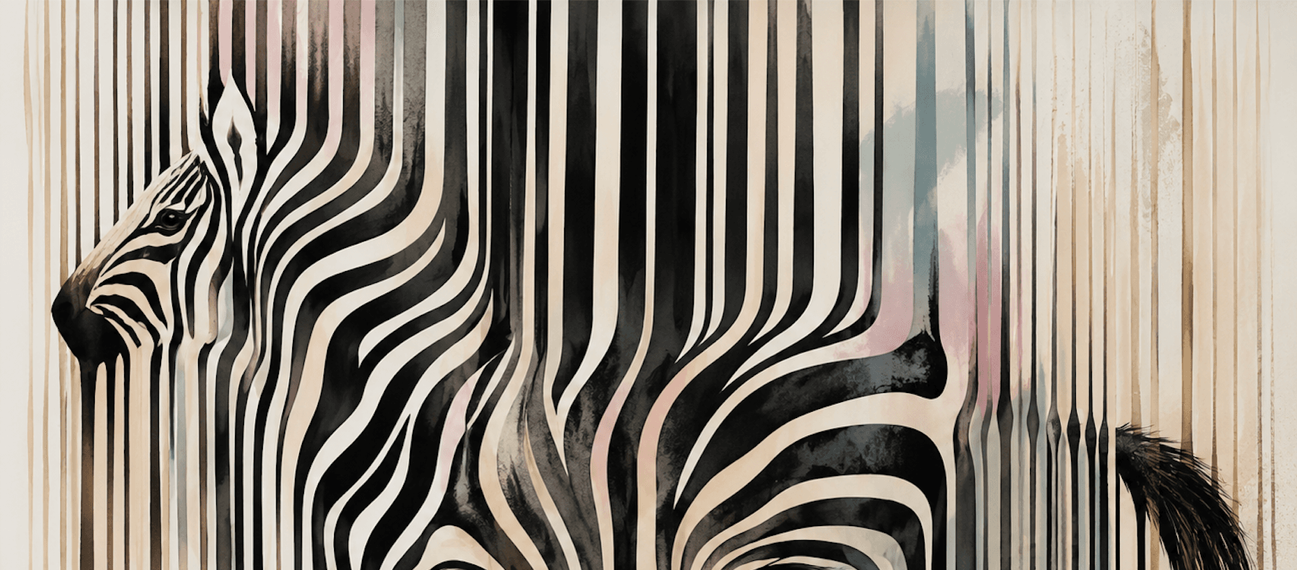 Zebra watercolour art — mòco studios